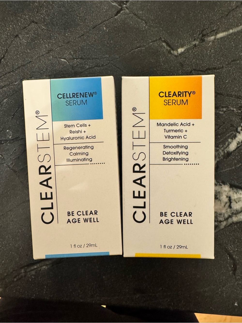 CLEARSTEM CellRenew & Clearity Serum Duo — Blue & Yellow
